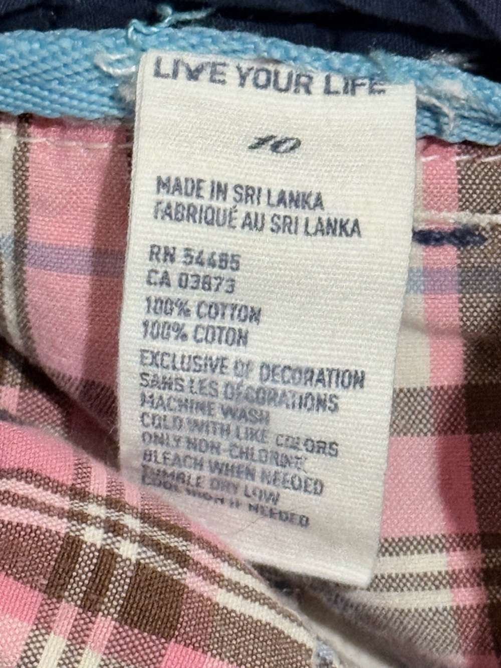 American Eagle Outfitters Pink Plaid Cotton Shorts - Picture 3 of 7